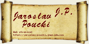 Jaroslav Poučki vizit kartica